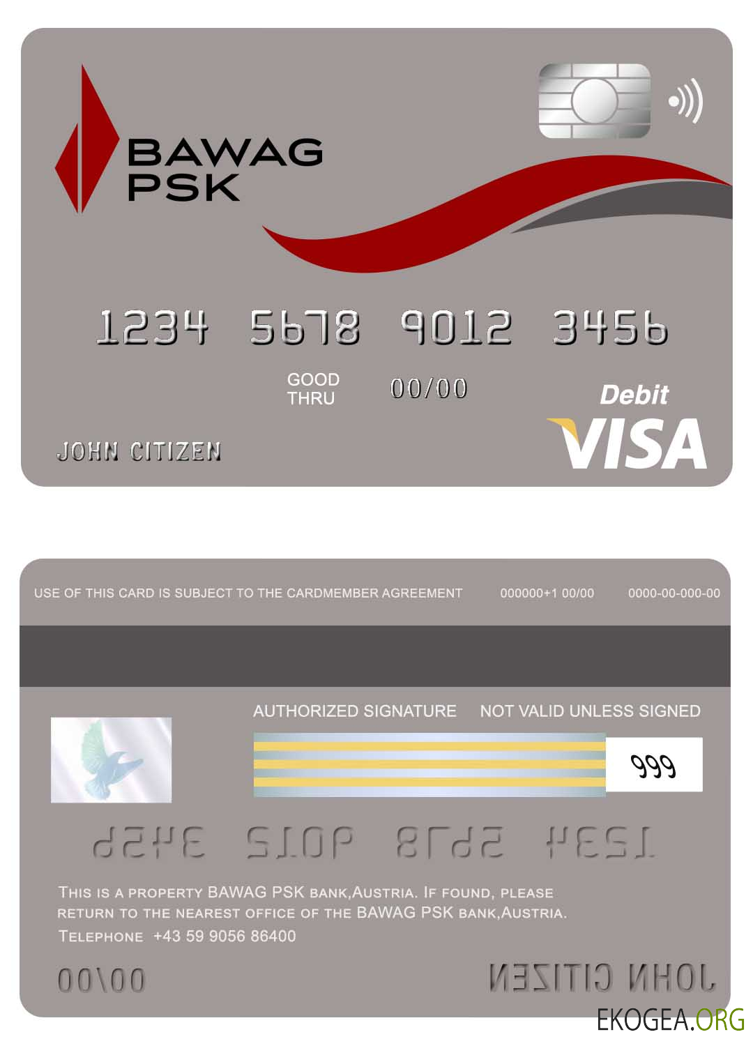 Autriche Bawag PSK carte visa bancaire